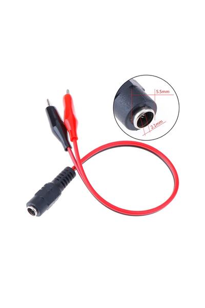 Genel Markalar 2.1mm Adaptör Krokodil Kablo Standart Dc Dişi Güç Kaynağı Timsah