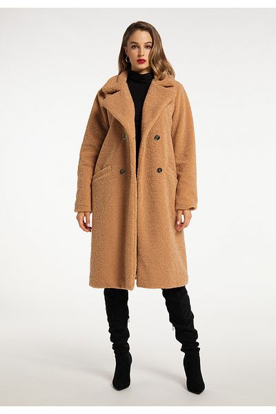 Faina Mantel Aus Faux Shearling