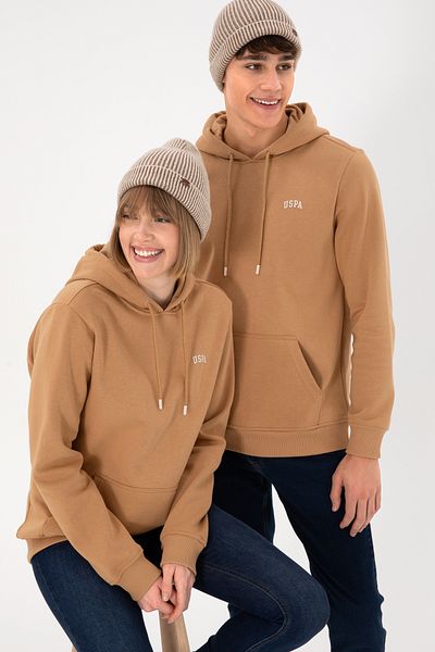U.S. Polo Assn. Men's Hooded Camel Basic Sweatshirt 50295176 -Vr015