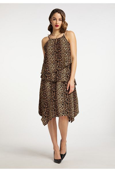 Faina Kleid mit Leoprint
