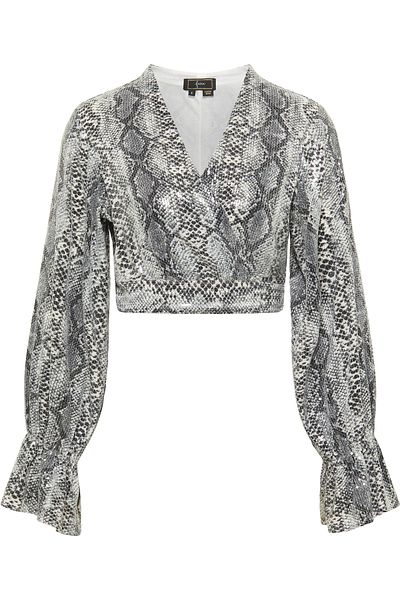 Faina Wickelbluse mit Pailletten