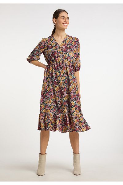 USHA Midikleid Mit Blumenprint