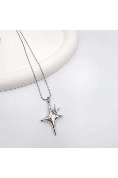 Köstebek Star Silver Chain Necklace
