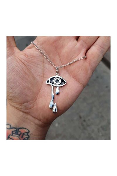 Köstebek Harajuku Eyes With Tears Chain Necklace