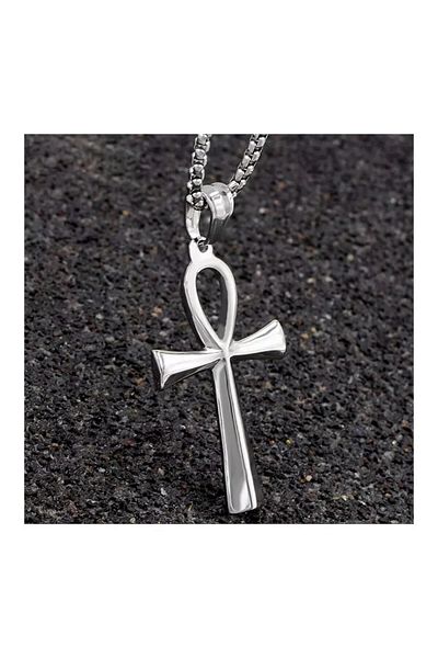 Köstebek Peace Cross Chain Necklace