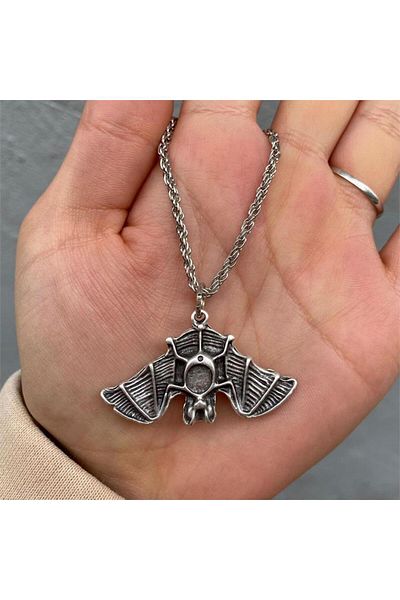 Köstebek Upside Bat Chain Necklace
