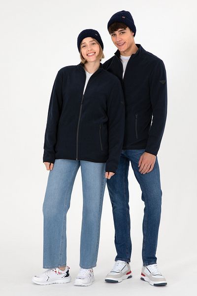 U.S. Polo Assn. Men's Navy Blue Basic Fleece Cardigan 50298066 -Vr033