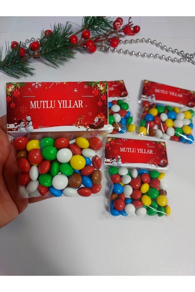 Lilamor 5 Adet Yılbaşı Hediyesi, Yeni Yıl Hediyesi Bonibon Çikolata,bonibon Şeker