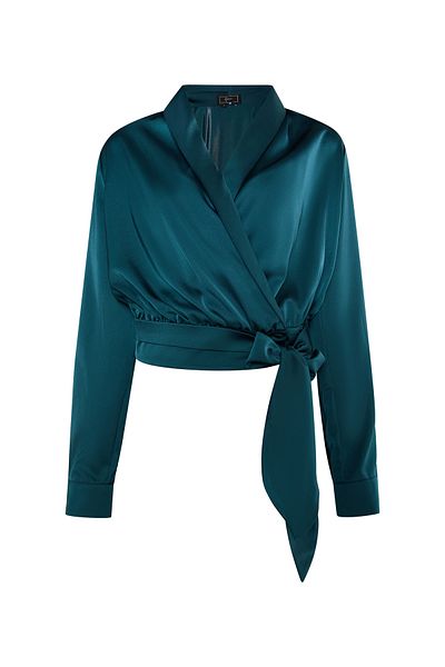 Faina Wickelbluse Aus Satin