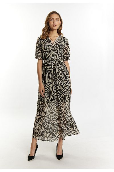 Faina Maxikleid mit Zebra-Print