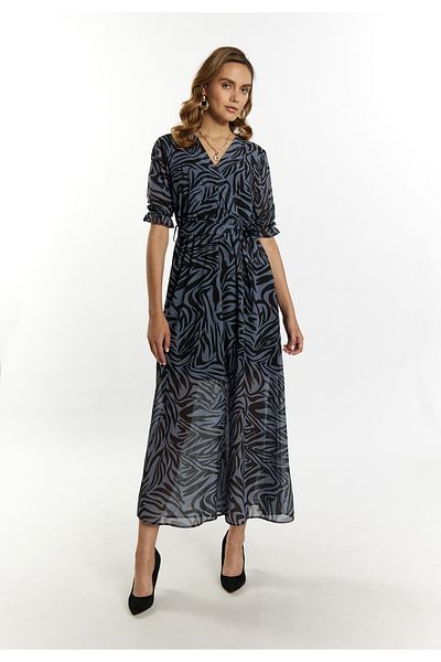 Faina Maxikleid mit Zebra-Print