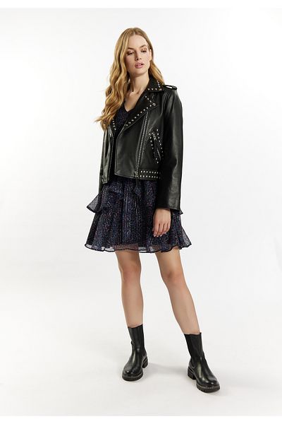Dreimaster Bikerjacke Aus Leder