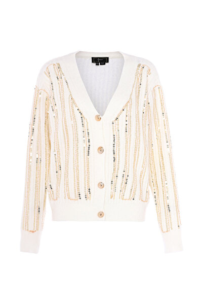 Faina Strickjacke mit Pailletten