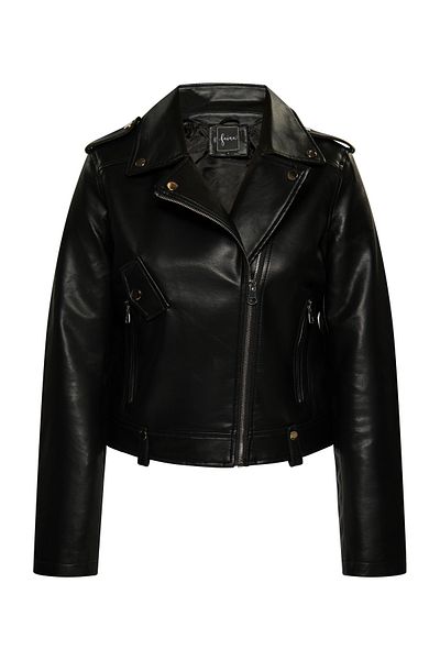 Faina Bikerjacke Aus Kunstleder