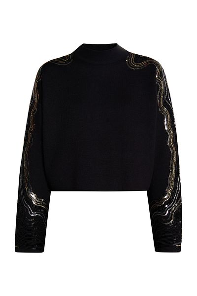 Faina Strickpullover Mit Pailletten
