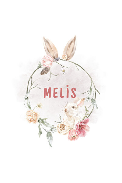 Pera İsme Özel Tavşan Tema Doğum, Doğum Günü, Çikolata Etiket / Sticker 4 Cm ...