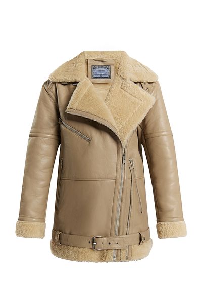 Dreimaster Lederjacke Im Biker Stil