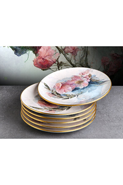 GÖNÜL Gönül Servis Tabağı 6 Lı Pink G4335
