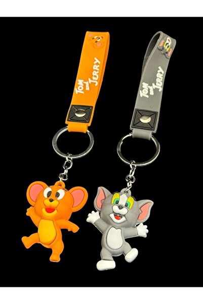 KEHRİBAREVİ EREĞLİ Tom Ve Jerry 3d Çift Anahtarlık 2 Adet Çift Anahtarlık