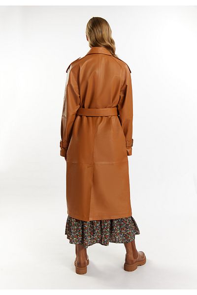 Dreimaster Trenchcoat Aus Leder