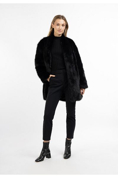 Dreimaster Faux Fur Mantel