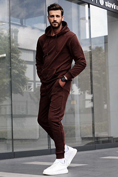 BayBayan Ανδρικό φούτερ Jogger Σετ αθλητική φόρμα με ελαστικά πόδια