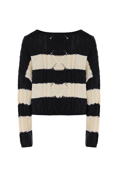 Dreimaster Pullover Mit Streifen
