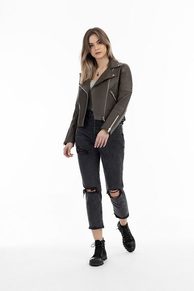 Dreimaster Bikerjacke Aus Leder