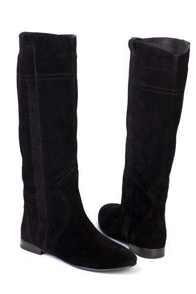 KARVENSHOES Черни велурени ботуши Karven6000 Model
