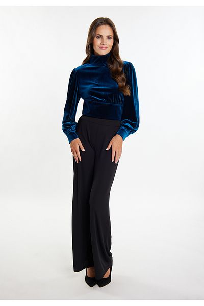 Faina Bluse Aus Stretchsamt