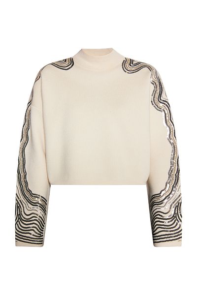 Faina Strickpullover Mit Pailletten