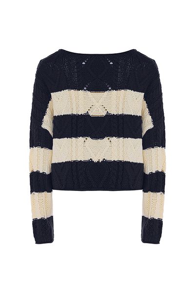 Dreimaster Pullover Mit Streifen