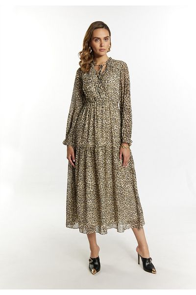 Faina Maxikleid mit Leoprint
