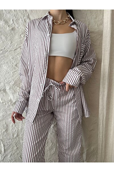 King Brothers Long Sleeve Red Striped Tracksuit Set - with Pockets