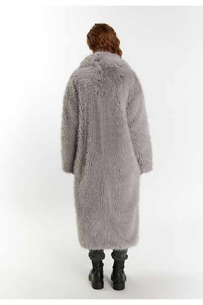 Dreimaster Mantel Aus Webpelz