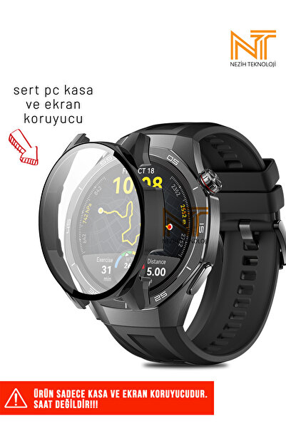 Nezih Case Huawei Watch GT 5 Pro 46mm Uyumlu  A+ Kalite Sert PC Kasa ve Ekran...