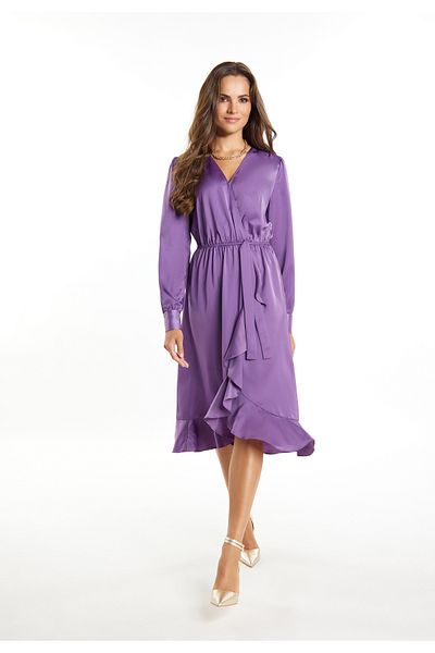 Faina Midi Langarmkleid