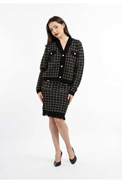 Faina Strickjacke in Bouclé-Optik