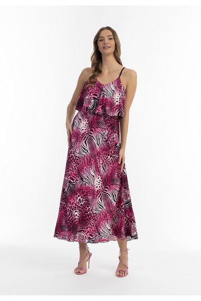 Faina Maxikleid mit Animal-Print