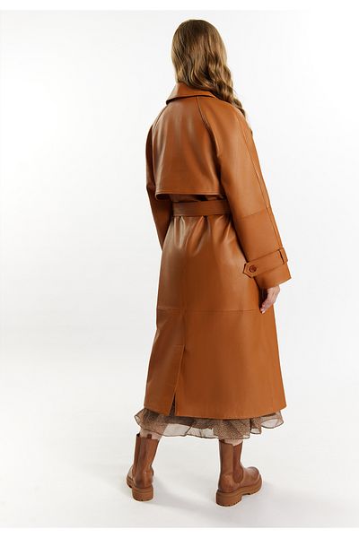 Dreimaster Trenchcoat Aus Leder