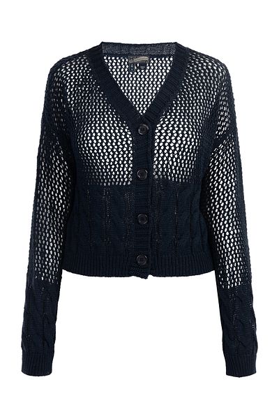 Dreimaster Weitmaschige Strickjacke