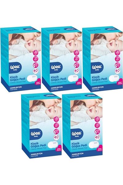Wee Baby Classic Breast Pad (40 LI) 200 Pieces (5PK*40)