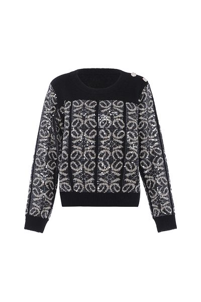 Faina Strickpullover Mit Pailletten