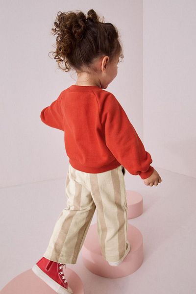 Minigimin Cicileri Cherry Printed Striped Pants Set for Girl - Tile