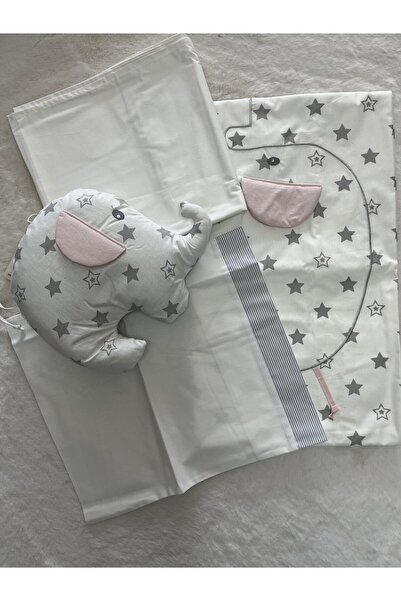 Bibaby 69071 Model Salmon Elephant Duvet Cover Set - 35X45