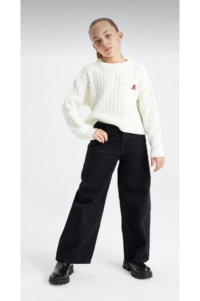 ASL GOLF CLUB Girls Wide Leg Wide Leg Wide Leg Cotton Pocket Black Pants