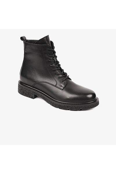 Greyder 33903 Γυναικείες Μαύρες Γνήσιες Δερμάτινες Μπότες Στρατιωτικές