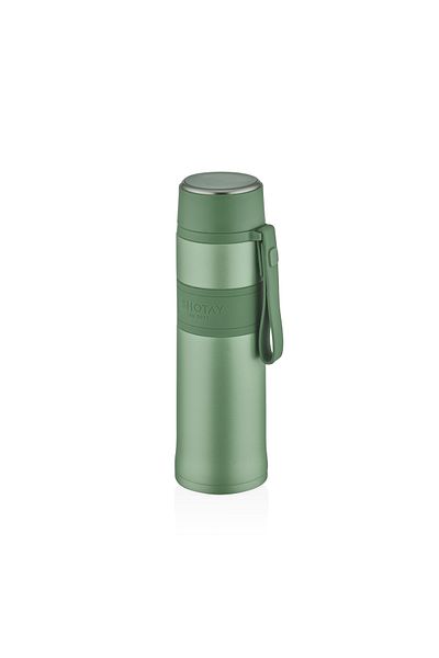 Shotay Diamond Double Wall Stainless Steel Green Thermos 420ml