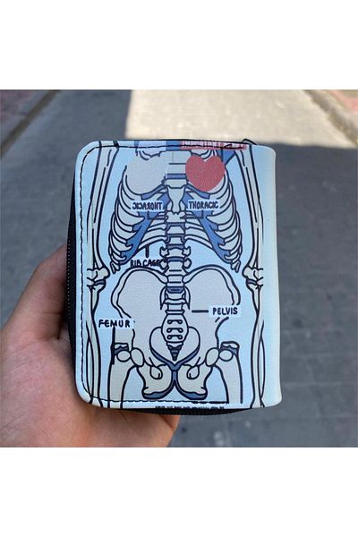 Köstebek Sober Skeleton Cage Heart - Κοντό πορτοφόλι