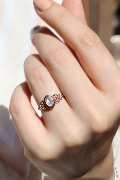 Özel Tasarım Vintage Opal & Pırlanta Yüzük